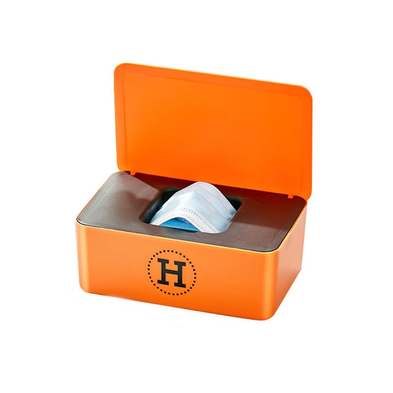 Hộp Đựng Khăn Giấy / Khẩu Trang Để Bàn Kèm Nắp Đậy Tiện Dụng Cho Gia Đình / Văn Phòng