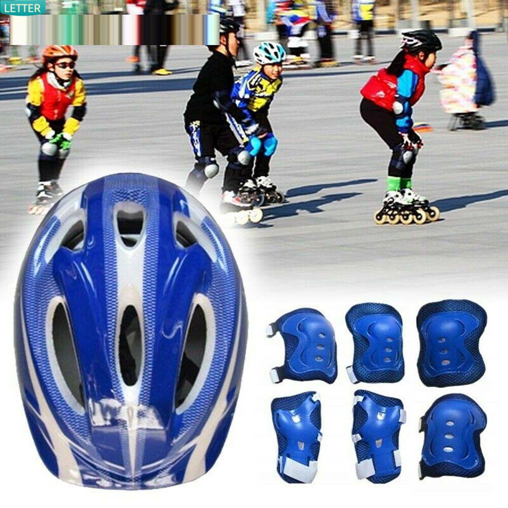 Set 7 món dụng cụ bảo hộ gồm nón bảo hiểm và đệm đầu gối khuỷu tay cổ tay an toàn thiết thực cho trẻ em