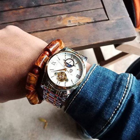 Đồng hồ cơ nam TEVISE dây thép chạy full 3 kim - đồng hồ cơ nam giá rẻ MẪU MỚI