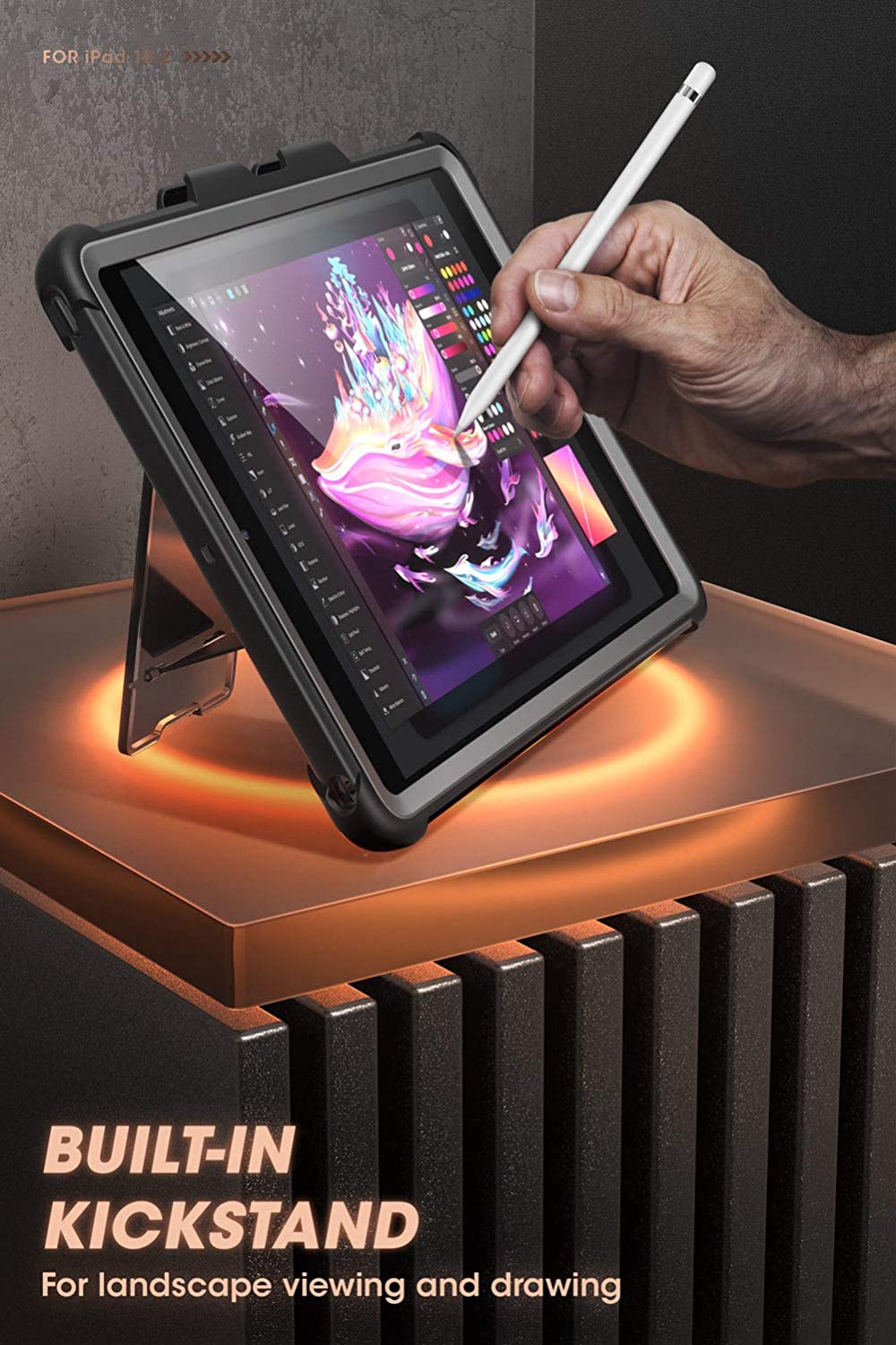 Ốp Máy Tính Bảng SUPCASE Mumba Tích Hợp Bảo Vệ Màn Hình Và Giá Đỡ Bút Cảm Ứng Cho iPad 10.2 Thế Hệ Thứ 7/8 | BigBuy360 - bigbuy360.vn