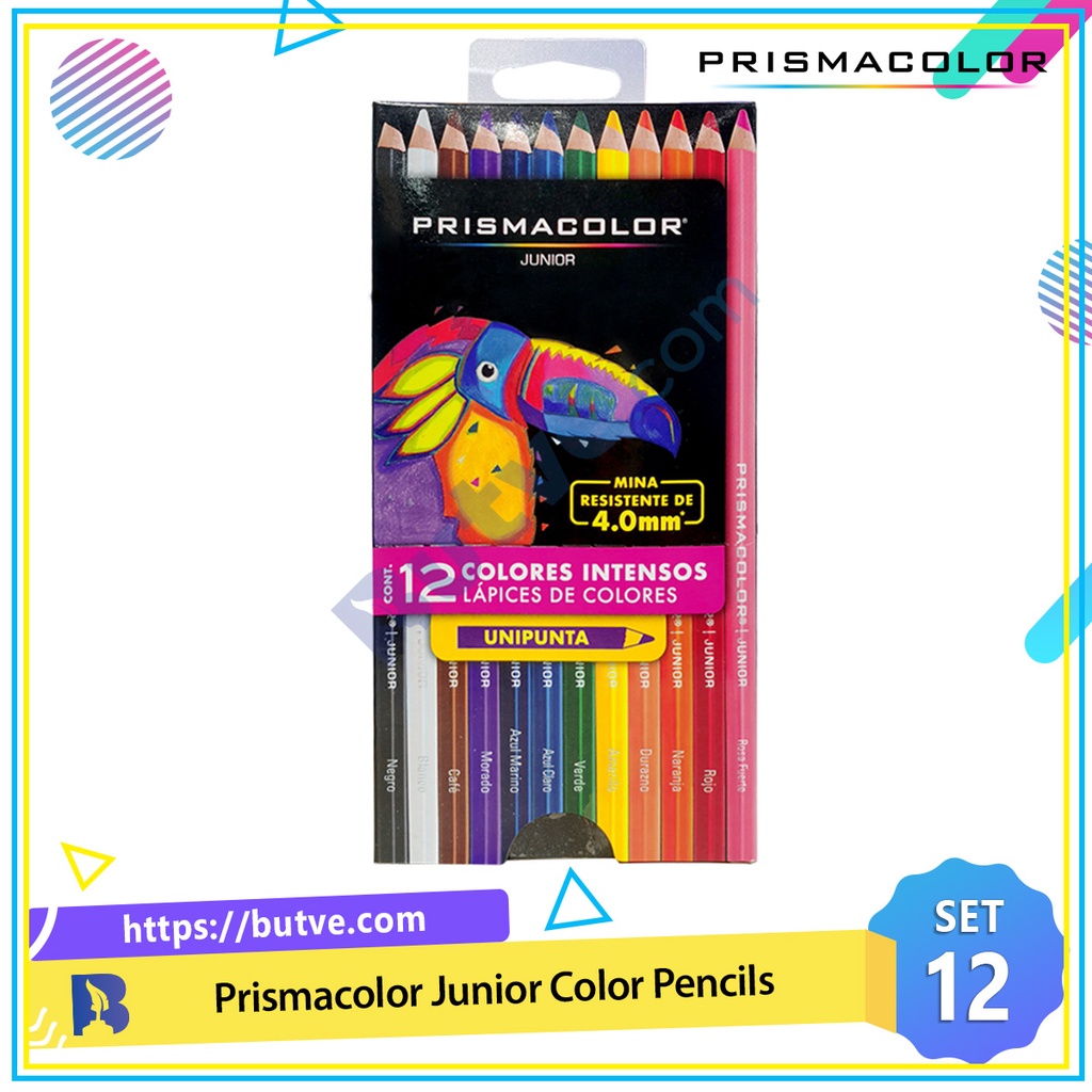 Bộ bút chì màu hạng phổ thông Prismacolor Junior - 12 Màu