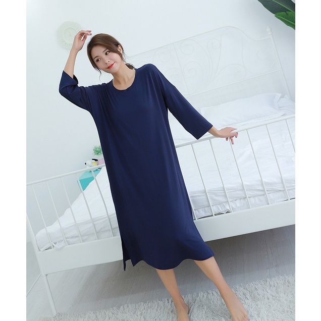 Đầm Thun Tay Lỡ Xẻ Tà Nhiều Màu Phom To