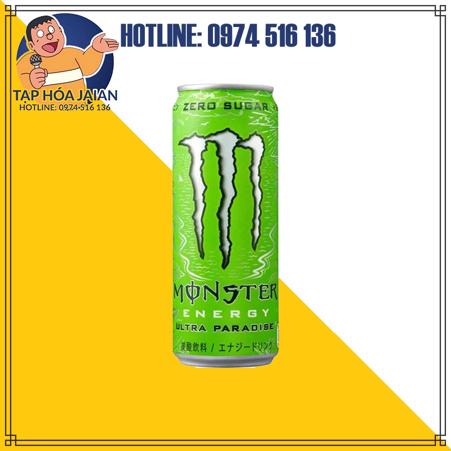 Nước Tăng Lực Asahi Monster Energy Ultra Paradise (Chai Xanh Lá x 355 ml) Nhật Bản