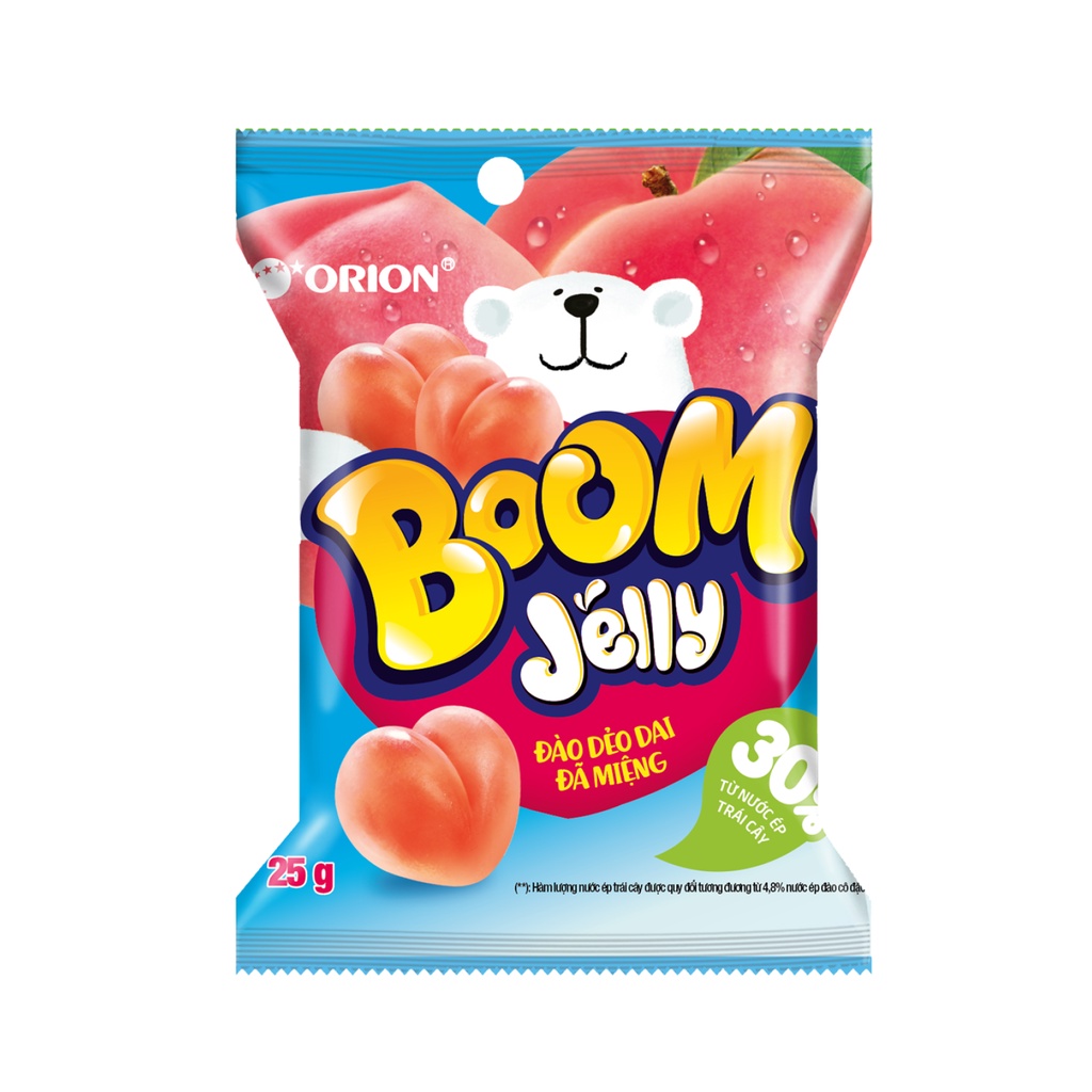 Dây 10 gói kẹo dẻo Orion Boom Jelly 25gr các vị
