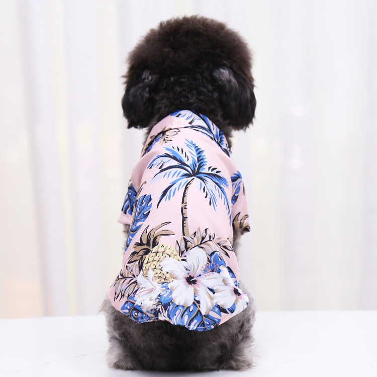Áo Sơ Mi Đi Biển Mùa Hè In Họa Tiết Hawaii Kích Thước Lớn XS-5XL Cho Thú Cưng