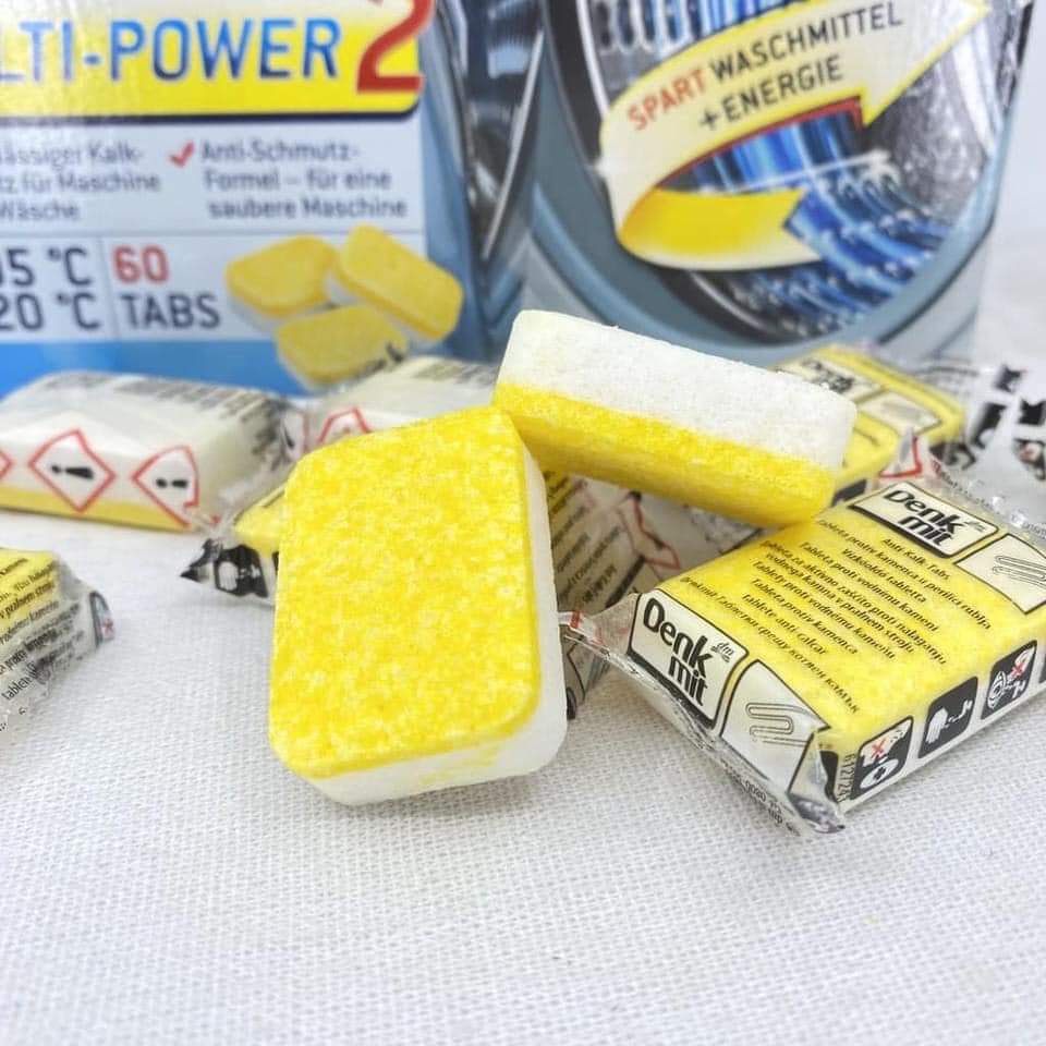 Viên tẩy lồng giặt/Viên vệ sinh máy giặt, tẩy vôi hóa DENKMIT Đức