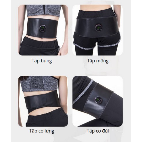 Đai massage giảm mỡ bụng xung điện - Đai nịt bụng body X100 - giảm vòng hai thể thao nam và nữ