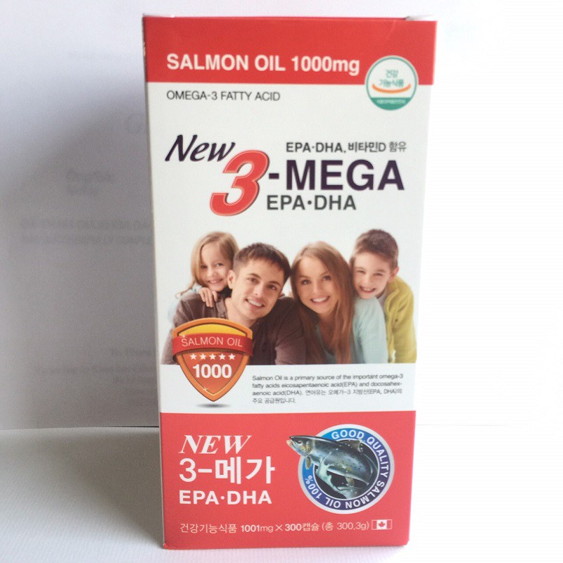 Dầu Cá Omega3, Lọ 300 Viên, Dành Cho Cả Gia Đình, Giúp Nâng Cao Sức Khỏe, Giúp Đôi Mắt Bạn Sáng Tinh Anh