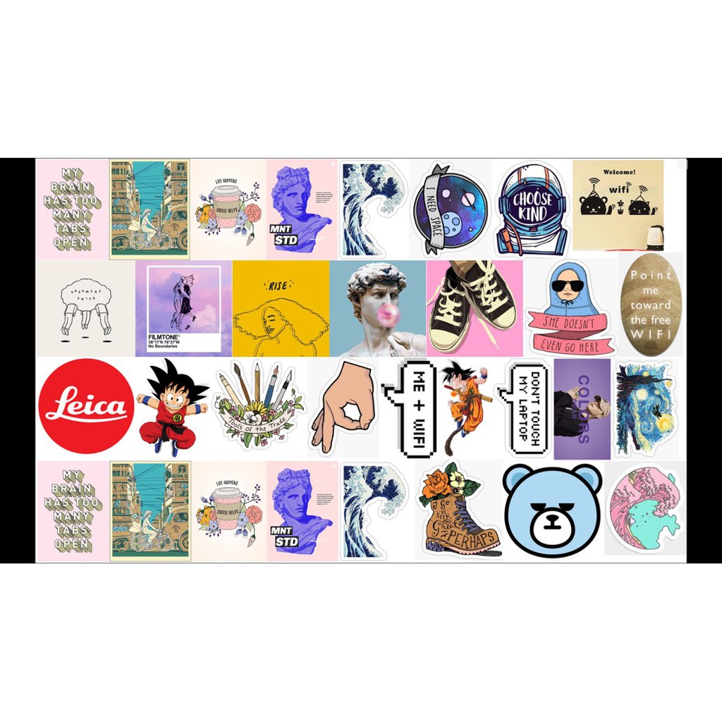 STICKER dán Vali, xe, barber shop, Mũ bảo hiểm , macbook, đàn, tường... Nhập mã GIẢM GIÁ 15k khi mua từ 3 set