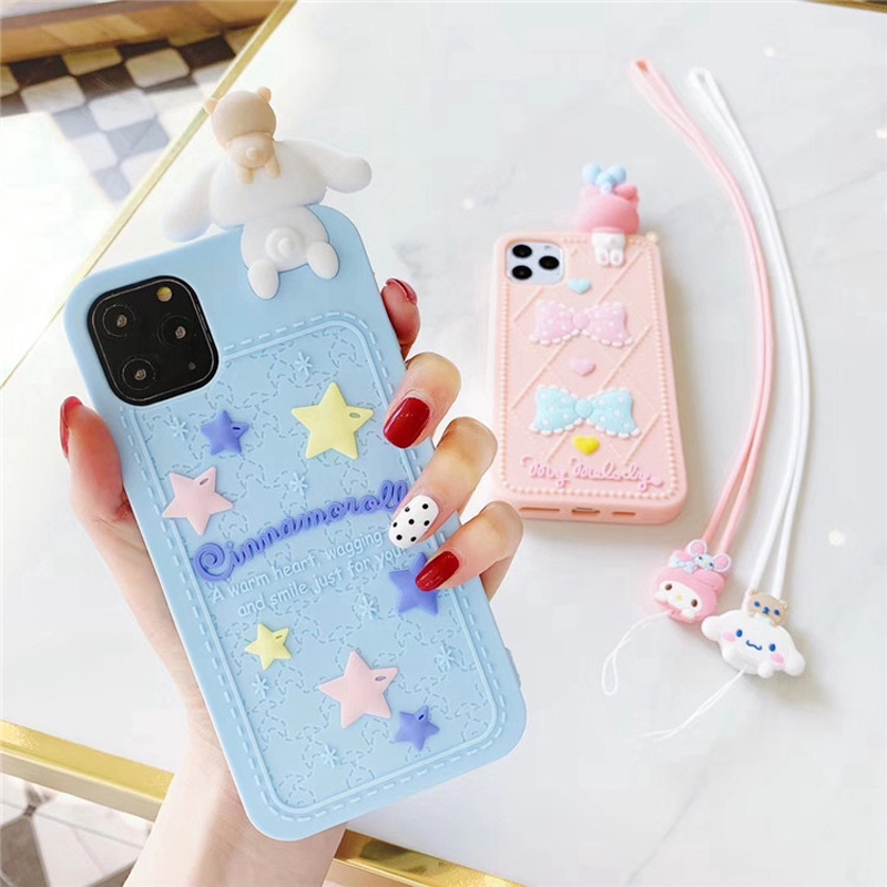 Ready Stock! Cute 3D Rabbit Candy Stars  Soft  TPU Case for IPhone 6 6S 7 8 Plus XS Max XR 11 Pro Max