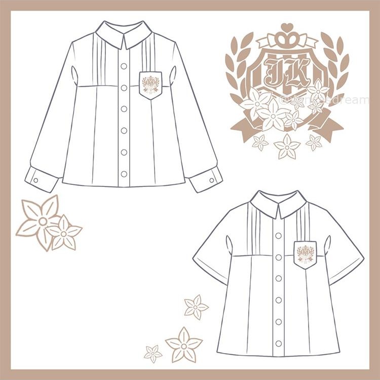 Áo blouse tay dài đồng phục tay bồng dễ thương có xếp ly – Anh Hoa Đóa Đóa