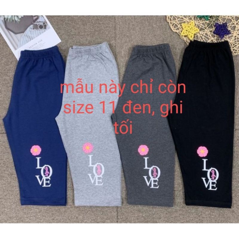 (VỪA VỀ lô mới bổ sung)QUẦN LEGGING LỬNG NGỐ CHO BÉ GÁI SIZE ĐẠI CỒ 23-47KG