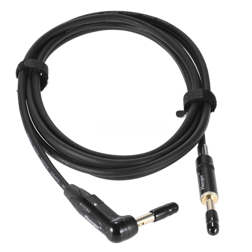 SQC Flanger FLG-002 Pro Guitar Super Silent Plug Cable High Class Electric Guitar Connecting Cable Audio Cable One End: 