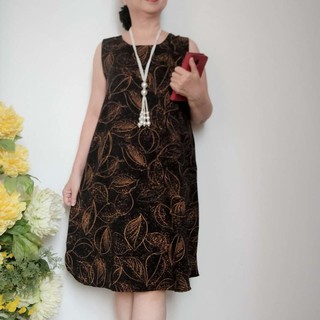 Váy Đầm Trung Niên Form A Che Bụng - Vải Lụa Lạnh Mặc Mát - Có  2 Túi - Size Từ 50kg Đến 92kg.