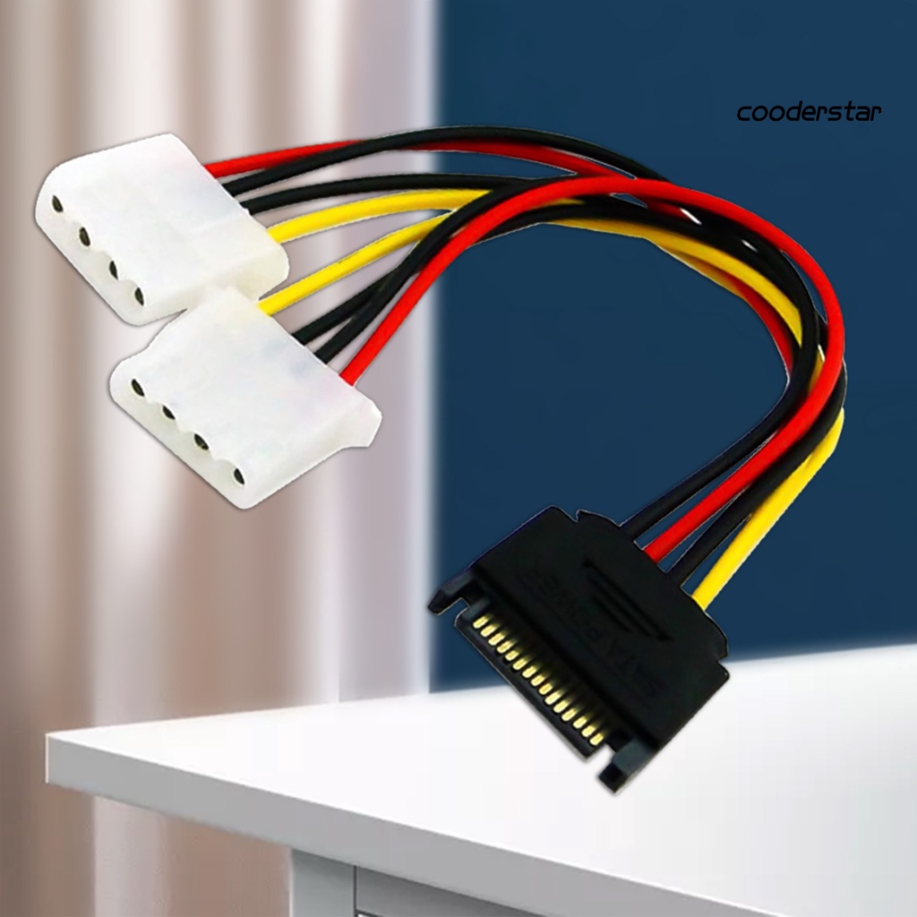 Dây Cáp Chuyển Đổi Nguồn Sata 15pin Sang Molex Ide 4pin Dài 20cm Cho Ổ Cứng Hdd