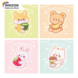 Winzige Miếng Dán Ủi Quần Áo Hình Thỏ Và Mèo Dễ Thương