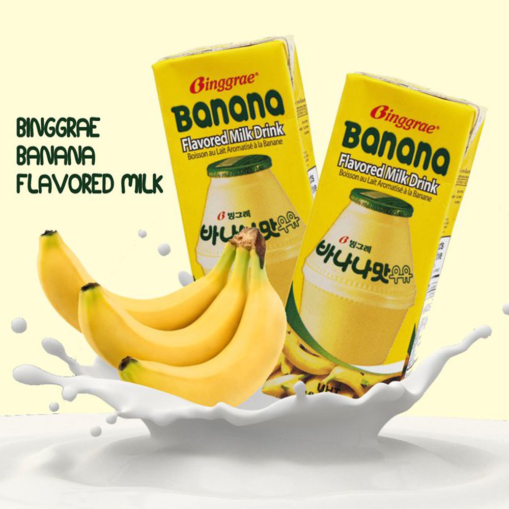 Lốc (6-24) hộp sữa chuối Binggrae - Banana Milk 200ml