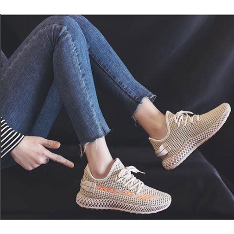 Giày thể thao nữ, sneaker nữ 3 màu Đen - Hồng - Ghi - TGS108