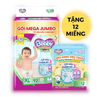 Tã quần Bobby M12,L12,XL12,XXL12 phiên bản hè Năm 2022 Lõi nén Thần Kỳ siêu Mỏng 3mm