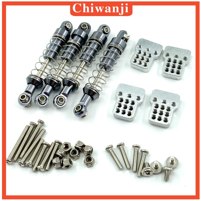 Set 4 Phụ Kiện Giảm Xóc Bằng Nhôm Cho Xe Điều Khiển RC 1 / 16 WPL C14 C24 MN90