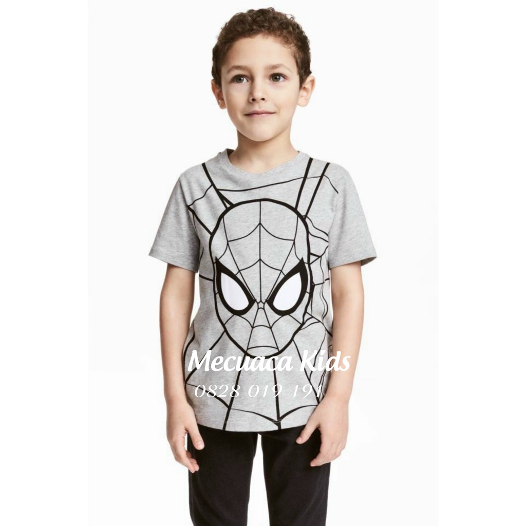 [1-9y] Áo siêu nhân người nhện/Spiderman chất cotton cho bé/bé trai (form nhỏ)