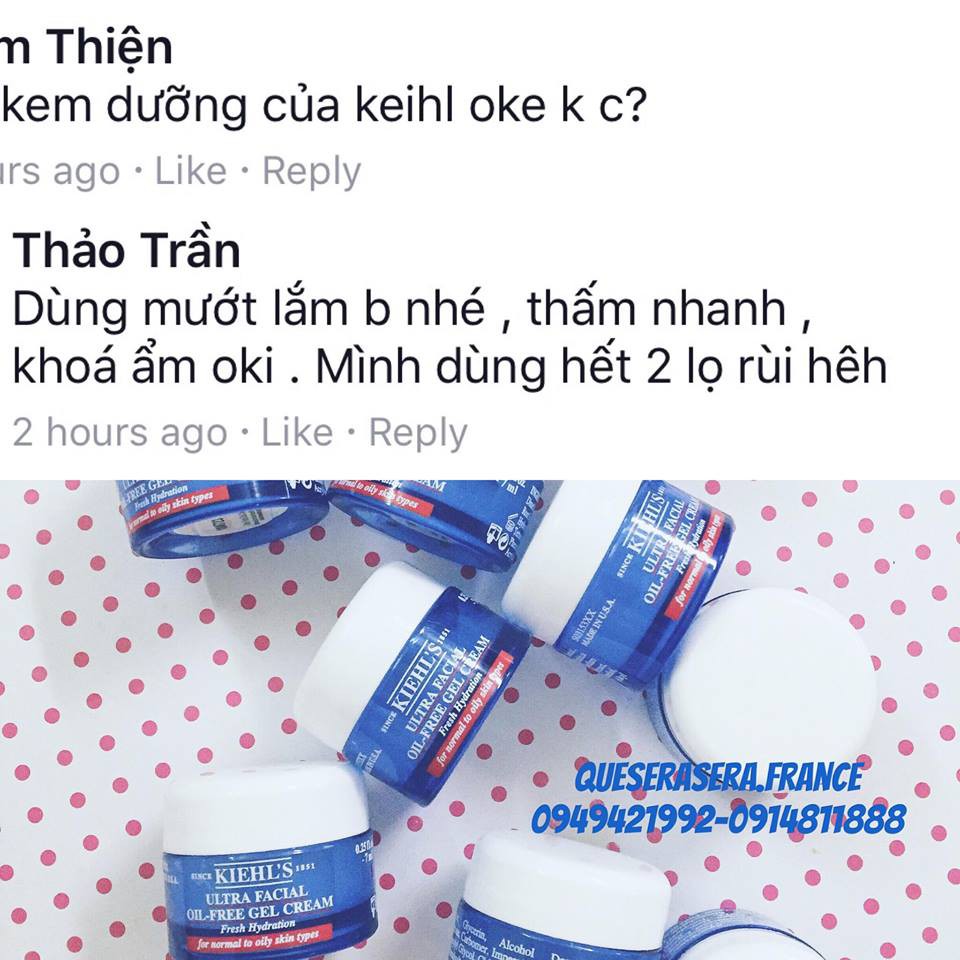 Kem dưỡng Kiehl's Ultra Facial Cream cho da khô và Ultra Facial Oil-free Gel Cream cho da dầu