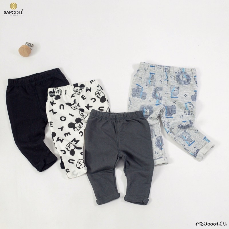 SAPODILL sét  quần cotton và cotton nỉ cho bé trai bé gái siêu mềm đẹp từ 1-9 tháng tuổi
