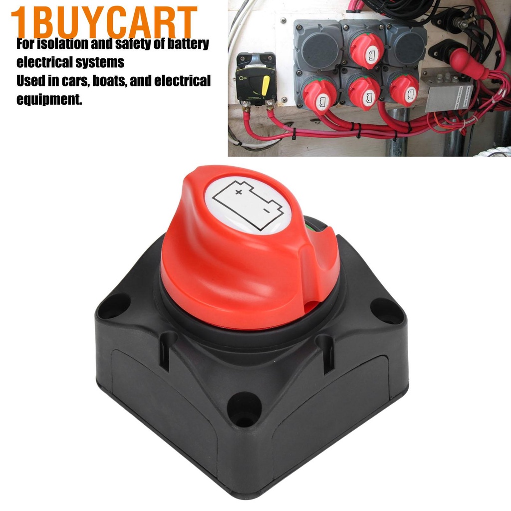 Công tắc ắc quy bật/ tắt 2 vị trí ngắt điện 12‑36V 275A dành cho xe hơi RV ATV tàu thuyền