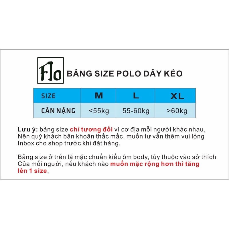 Áo polo body FLO MENSWEAR dây kéo cao cấp, áo thun cổ lọ có khóa