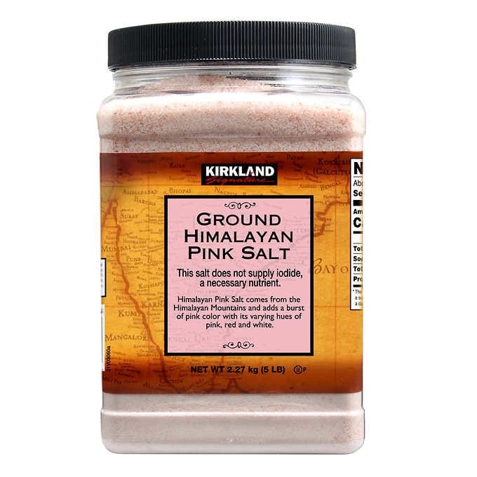 Muối Hồng Kirkland Signature Ground Himalayan Pink Salt của Mỹ
