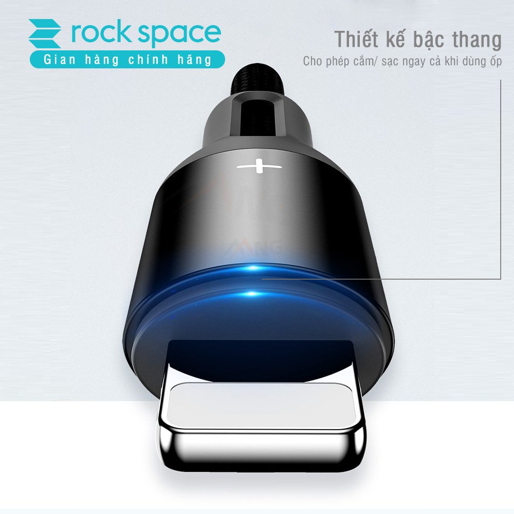 Dây Sạc nhanh IP Rockspace R2 chuẩn sạc nhanh dây dù dài 1m siêu bền-Hàng bảo hành 12 tháng