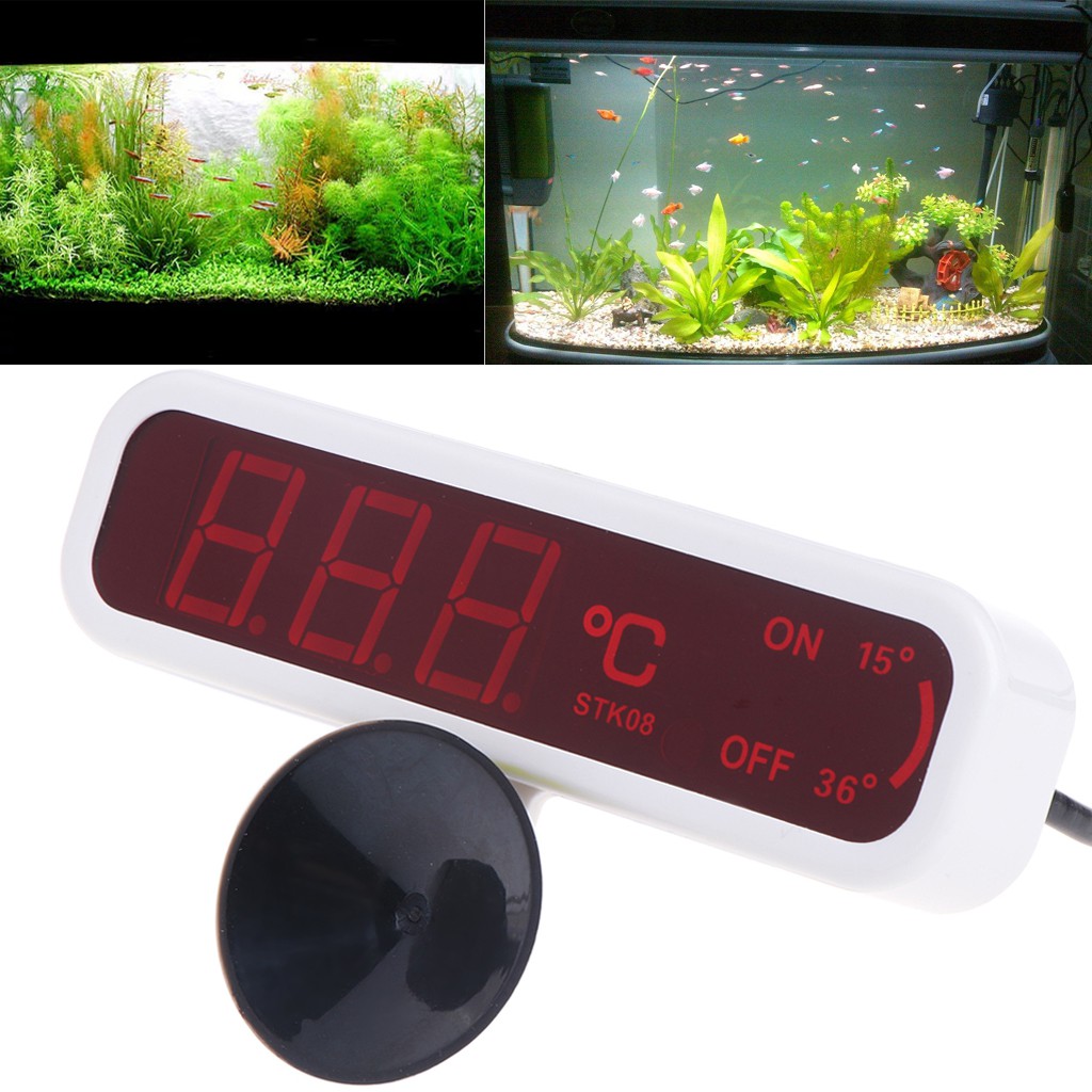 Nhiệt kế điện tử đo nhiệt độ bể cá có đèn LED tiện dụng kèm phụ kiện