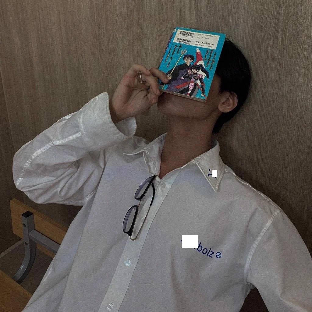 Áo sơ mi tay dài Sadboiz Signature Oversized WHITE áo sơ mi dài tay Sad boiz