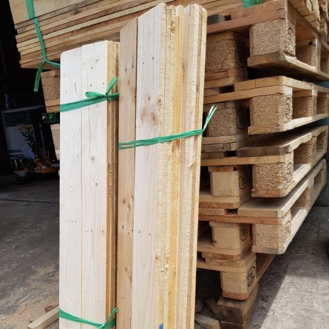 10 thanh gỗ thông pallet dài 110 cm bào 4 mặt