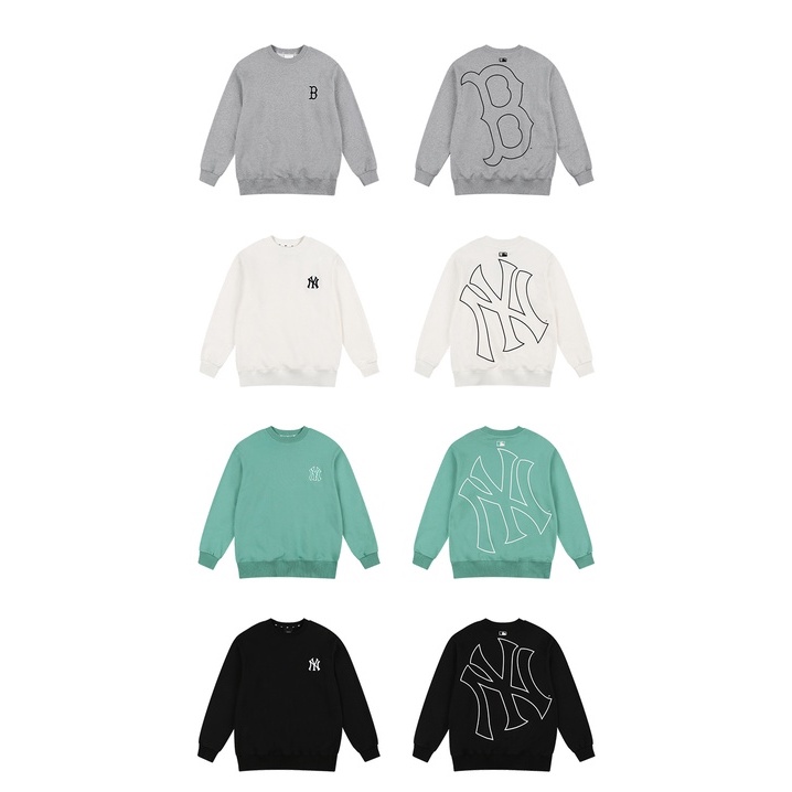 Hàng Mới Về Áo sweater Dáng Rộng Mlb NY Thời Trang Thu Đông Dành Cho Nam Và Nữ MT05