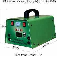 bộ lưu điện 12V/15ah sạc bằng năng lượng mặt trời - hàng chính hãng