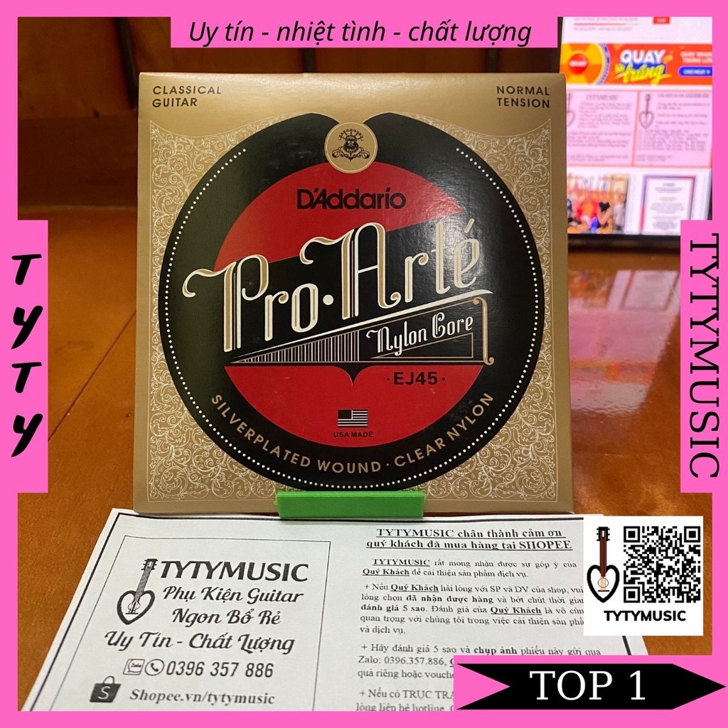 Dây Đàn Guitar CLASSIC D Addario Pro Arté EJ45 TYTYmusic