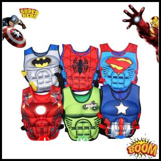 Avengers Nhân Vật Marvel Captain America Thor Hulk Hero Bơm Hơi Trẻ Em Bơi Cuộc Sống Áo Vest Phù Hợp Với Áo Bơi