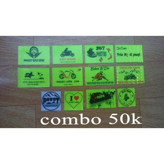 logo phượt , tem phản quang , tem xe