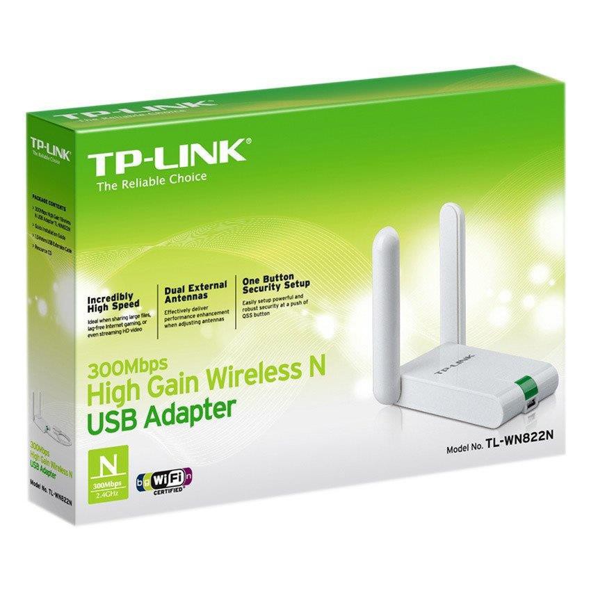 Bộ thu Wifi TP-Link TL-WN822N - USB Wifi (high gain) chuẩn N tốc độ 300Mbps - Chính hãng