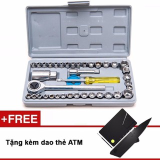Bộ dụng cụ sửa chữa ô tô xe máy tặng kèm dao AMT