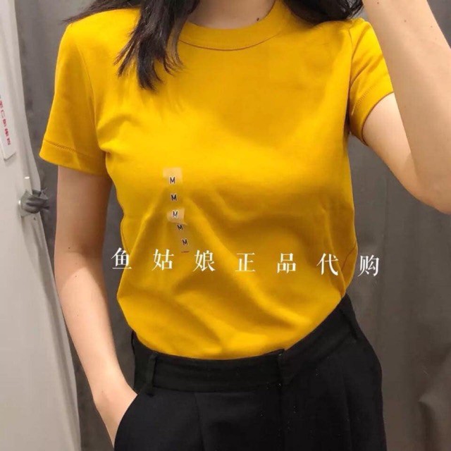 áo phông nữ trơn cộc tay chất zip cotton