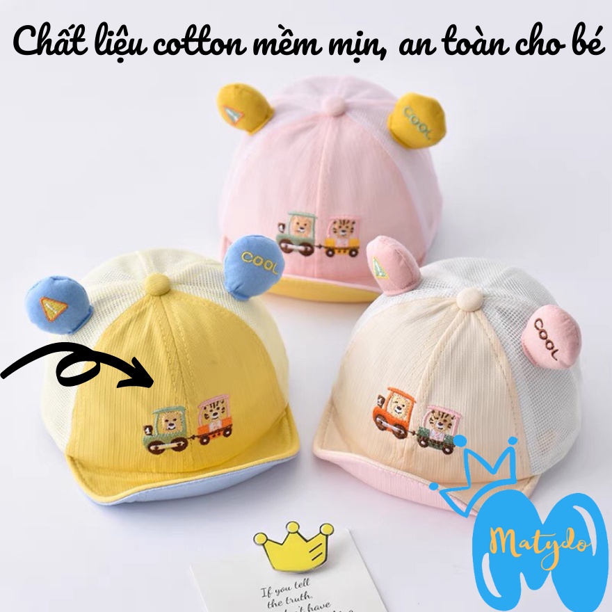 Mũ cho bé gái bé trai MATYDO nón lưỡi trai hình hổ đáng yêu phụ kiện trẻ em MU012