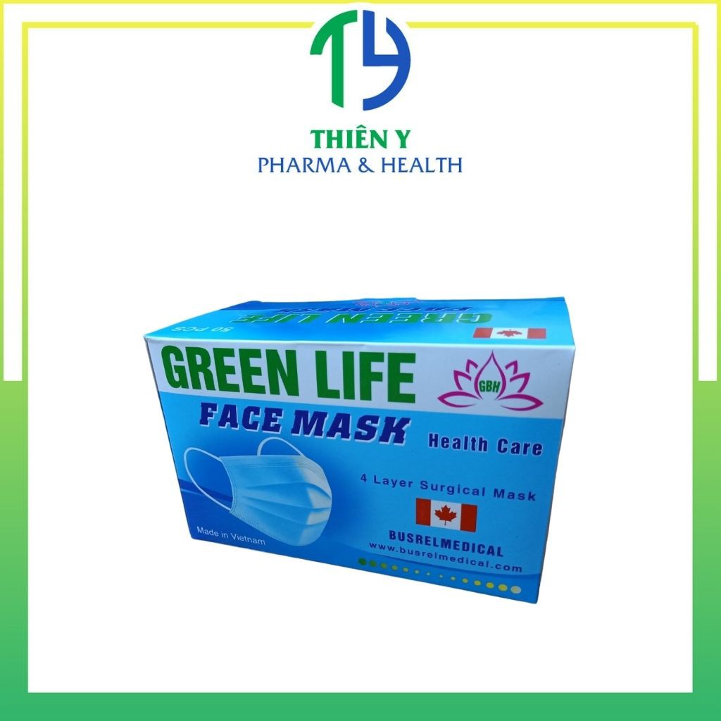 Khẩu Trang Y TẾ  4 lớp GREEN LIFE FACE MASK, 50 cái – Thiên Y Pharmacy