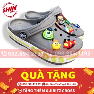 dép cross dành cho bé💖FREESHIP💖dép cross cho bé họa tiết xám chữ cross xanh MAICROSKID tặng thêm 6jibitz cross