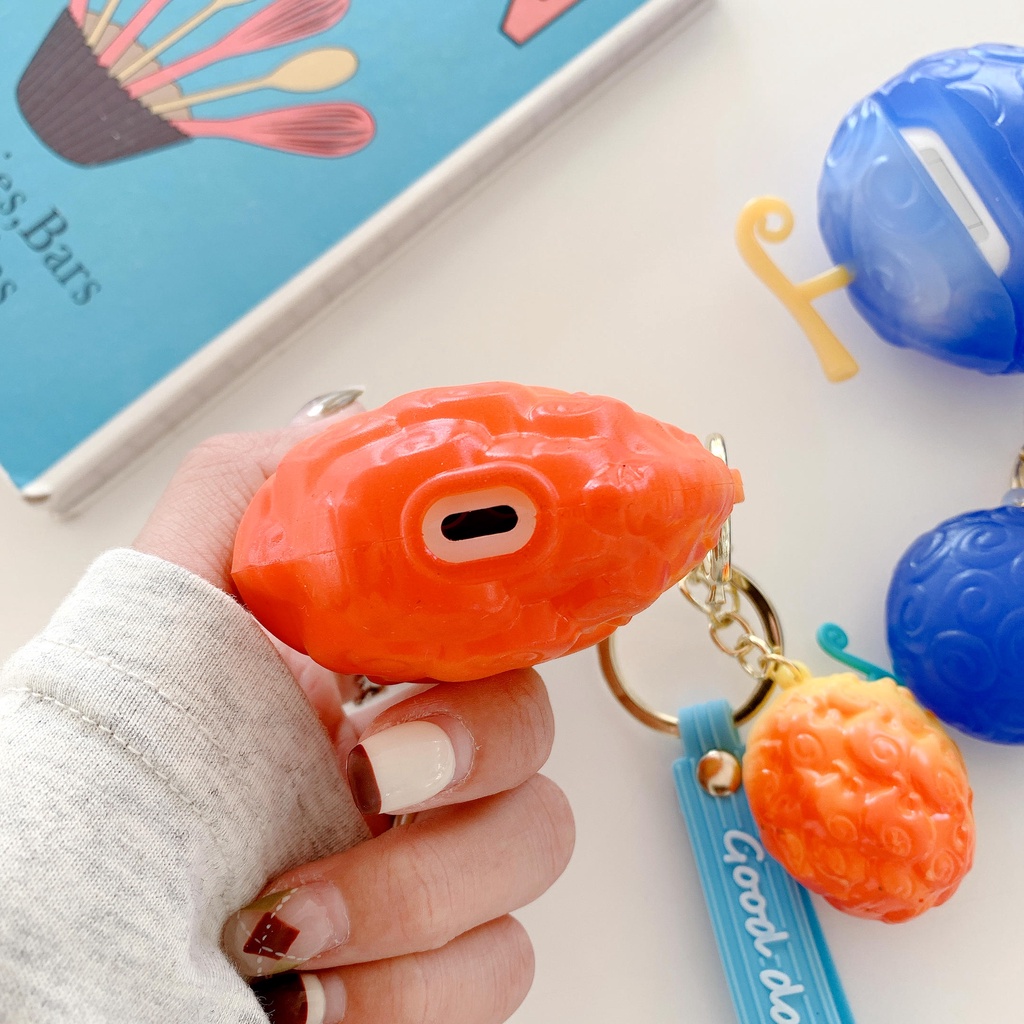 Vỏ Bảo Vệ Hộp Sạc Tai Nghe AirPods3 Pro AirPods3 Bằng Cao Su Họa Tiết Trái Cây Ác Quỷ One Piece 2021 Mới Ốp