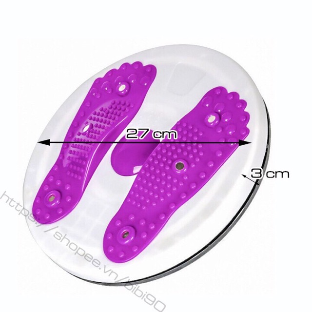 Xoay Eo Bàn Chân Giảm Mỡ Bụng, Dụng Cụ Làm Thon Gọn Cơ Thể kích thước 27cm x3cm