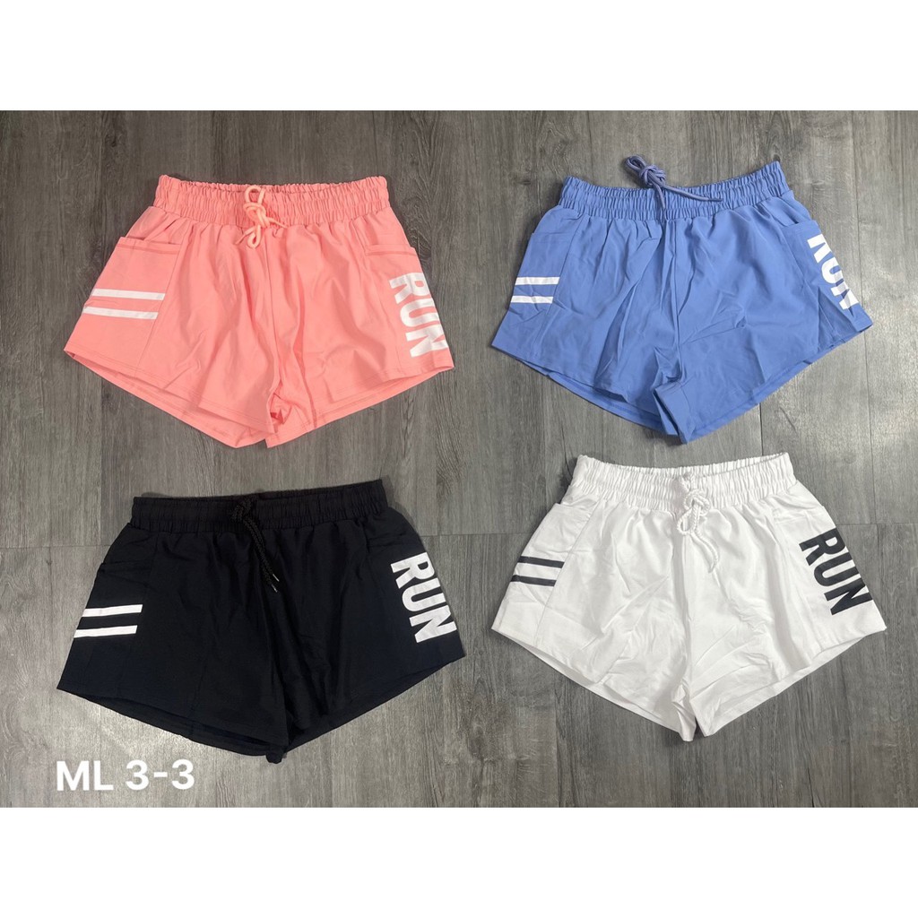 Quần shorts tập gym, chạy bộ nữ - quần đùi tập RUN 2 lớp