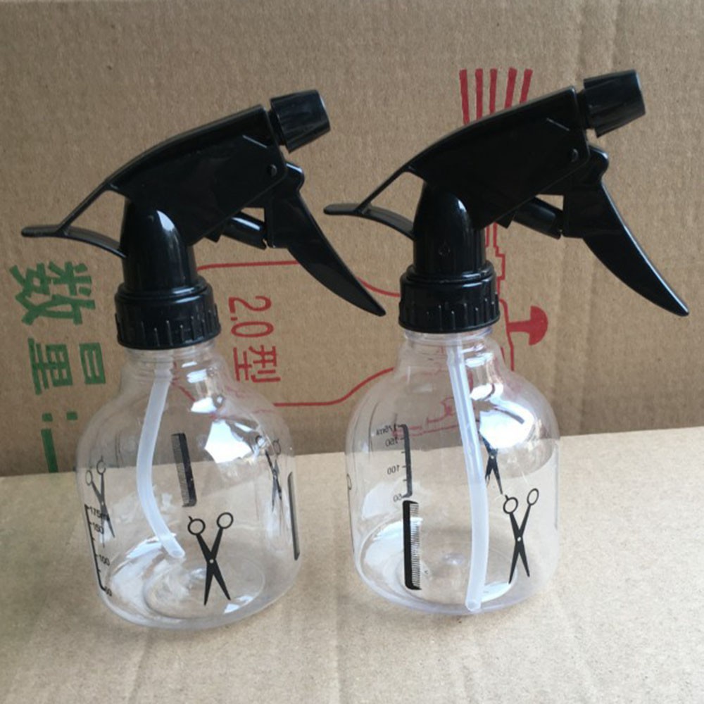 Chai rỗng đựng dung dịch làm tóc bằng nhựa trong suốt có vòi xịt đa năng tiện dụng