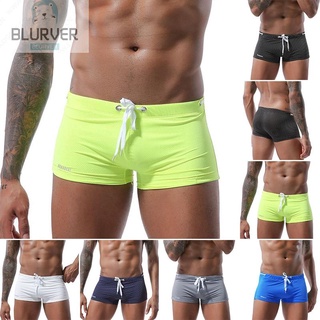Quần bơi boxer ngắn phối lưới có dây rút thiết kế cho nam